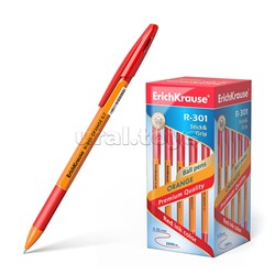 Ручка шариковая R-301 Orange Stick&Grip 0.7, цвет чернил красный