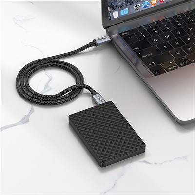 Кабель USB 4.0 Hoco US05 Thunderbolt 4 Pro (40Gbps) 100W 100см 5A  (black)