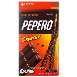 Хрустящая соломка в глазури Crunky Pepero Lotte, Корея, 39 г Акция