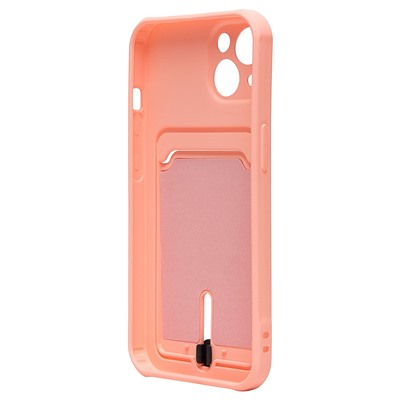 Чехол-накладка - SC304 с картхолдером для "Apple iPhone 13" (light pink)