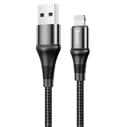 Кабель USB - Apple lightning Hoco X50 Excellent  100см 2,4A  (black)