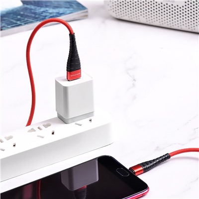 Кабель USB - micro USB Borofone BX32 Munificent (повр. уп)  100см 2,4A  (red)