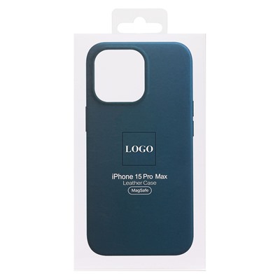 Чехол-накладка ORG SM002 экокожа SafeMag для "Apple iPhone 15 Pro Max" (pacific blue)