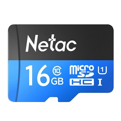 Карта флэш-памяти MicroSD 16 Гб Netac P500  Standard  UHS-I (90 Mb/s) без адаптера (Class 1class 10)