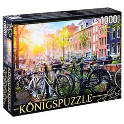 Пазлы 1000 Konigspuzzle "Нидерланды. Велосипеды в Амстердаме"