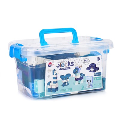 Конструктор "Blue" блочный  для малышей (93 дет.) в чемодане