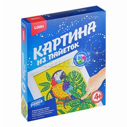 Картина из пайеток "Попугай"