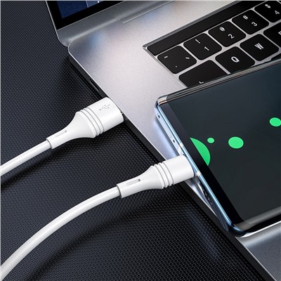 Кабель USB - Type-C Borofone BX43 CoolJoy  100см 3A  (white)