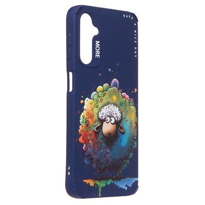 Чехол-накладка - SC335 для "Samsung Galaxy A24 4G"  (овечка) (dark blue) (227140)