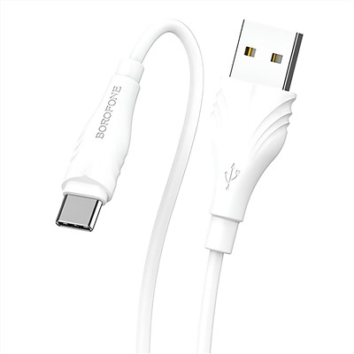 Кабель USB - Type-C Borofone BX18 (повр. уп)  200см 3A  (white)