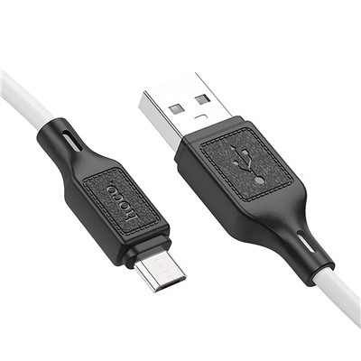 Кабель USB - micro USB Hoco X90 Cool  100см 2,4A  (white)