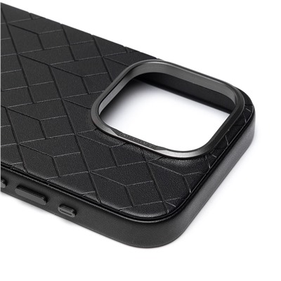 Чехол-накладка - SM089 SafeMag экокожа  для "Apple iPhone 15 Pro" (black)