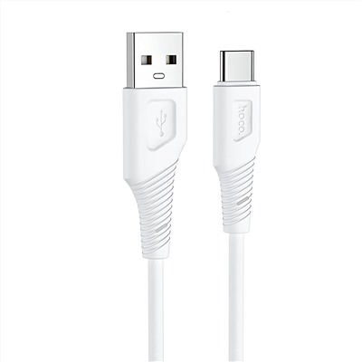 Кабель USB - Type-C Hoco X58 Airy silicone (повр. уп)  100см 3A  (white)