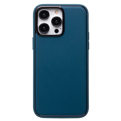 Чехол-накладка - PC084 экокожа для "Apple iPhone 14 Pro Max" (blue)