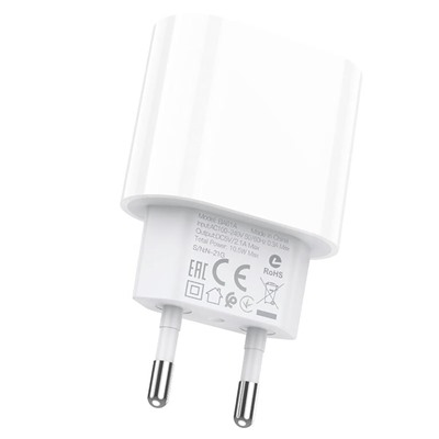 Адаптер Сетевой Borofone BA61A Origin Type-C 2,1A/10W (white)