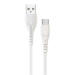 Кабель USB - Type-C Borofone BX37 Wieldy (повр. уп)  100см 3A  (white)