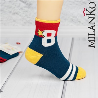Детские хлопковые носки с рисунком "восьмёрка" MilanKo IN-165