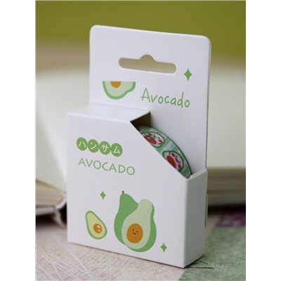 Декоративный скотч «Funny avocado», avowhite
