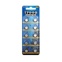 Элемент марганцево-щелочный Трофи G 5 Button Cell (10-BL) (200/1600)