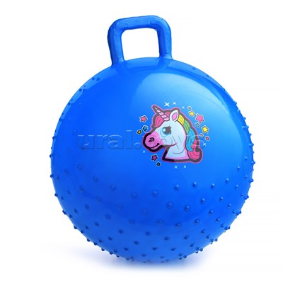 Мяч "Единорог" с ручкой 45см (цвет в ассортименте)