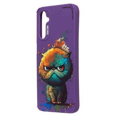 Чехол-накладка - SC335 для "Samsung Galaxy A24 4G"  (кот) (violet) (227141)