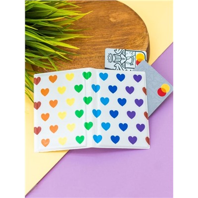 Держатель для карт-книжка "Multicolored hearts" (7 х 10 см)