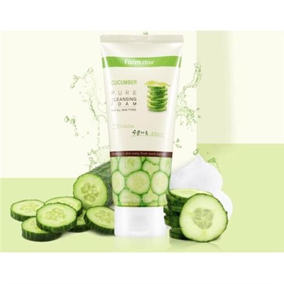 FarmStay Пенка для умывания с экстрактом огурца - Cucumber pure cleansing foam, 180мл