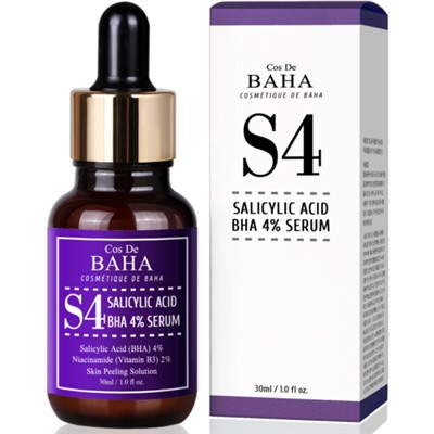 Cos De BAHA Сыворотка для жирной кожи с салициловой кислотой - Salicylic acid 4% serum (S4), 30мл