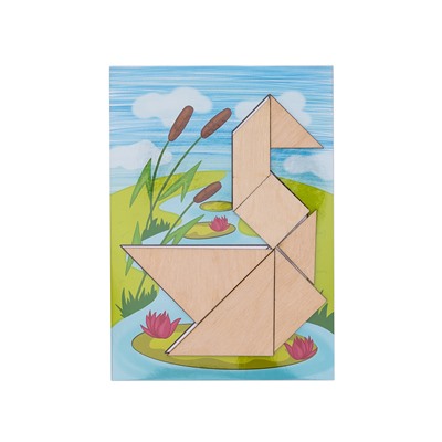 Мировая головоломка "Танграм с набором карточек "Кроха"