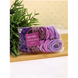 Набор резинок для волос "Rainbow", purple
